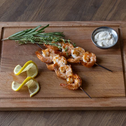 Шашлычки из креветок