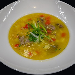 Чечевичный крем-суп с ягнёнком